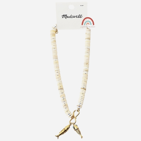 New! Madewell Beaded Fish Statement Necklace - Picture 2 of 7
